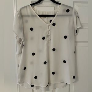 Loft short sleeve shirt with button detail